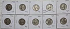 Lot Of 10 (1/4 Roll) Of 90% Washington Quarters In 2x2s. A0281