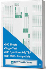 TEST-884E 500 Sheet Pack 884 E Scantron Compatible Testing Forms