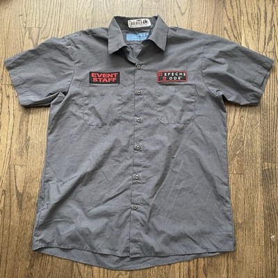 Vintage Depeche Mode Tour Of The Universe Event Staff Crew Mechanic Shirt Large