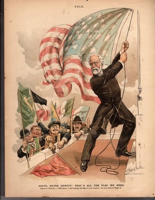 1888 Puck  March 28 Hewitt says we are all just Americans Original cover only