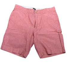 J. Crew Gramercy Flat Front Red Oxford Cloth Shorts Men’s Size 31