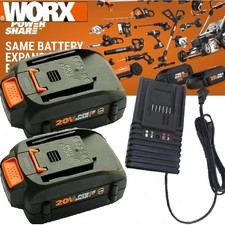 2PACK For Worx WA3575 20V PowerShare 3.6Ah Battery / Charger 20 Volt WA3520