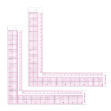 2 Pieces L-Square Rule Clear Sewing Ruler 8.5 Inch Plastic Measure Rulers Squ...