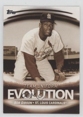 2019 Topps Evolution Of: Team Logos/Uniforms Yadier Molina Bob Gibson HOF 12bz