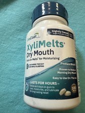 XyliMelts for Dry Mouth Moisturizing Adhering Discs 100 Count 8-Hour Relief