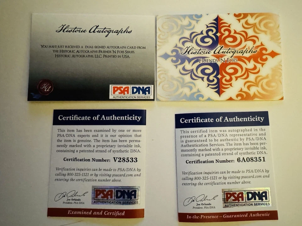 PSA ADN AUTÓGRAFOS HISTÓRICOS AMIGOS Y ENEMIGOS TIM MCCARVER / KEITH HERNANDEZ Foto 2 de 2