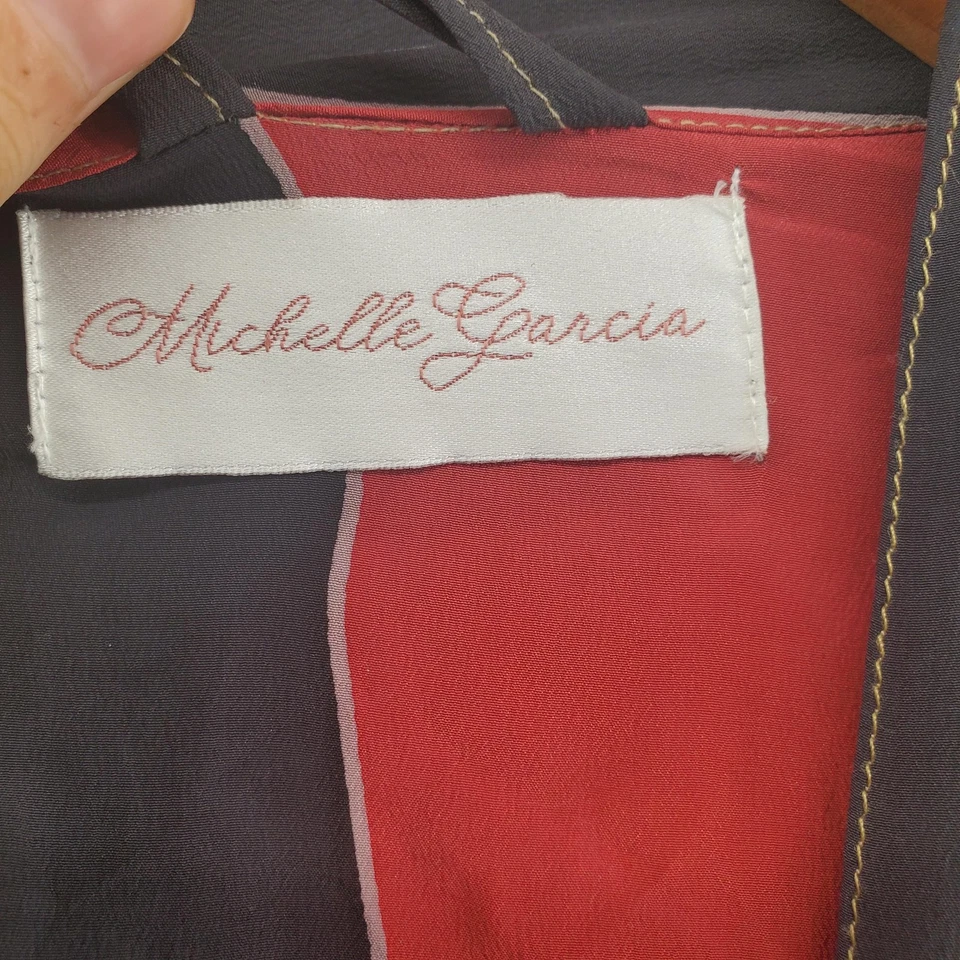 Michelle Garcia Kimono Robe Womens One Size Multicolor Patchwork Belted Duster - Image 3 of 4