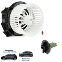 Newparts InnenraumgebläSe CitroëN C3 II DS3 + Heizwiderstand 2-Polig 6-Polig