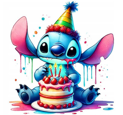 Lilo and Stitch Essbar Party Tortenaufleger Torte Freunde Zuckermasse + TEXT
