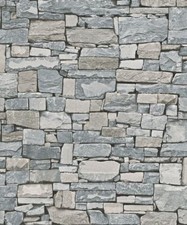 3D Multiple Shades of Gray Stacked Stone Paste the Wall Wallpaper 859102