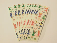 Mrs Grossman's Lot 10 Strips Cheerleading 1997 Vintage Stickers Scrapbooking
