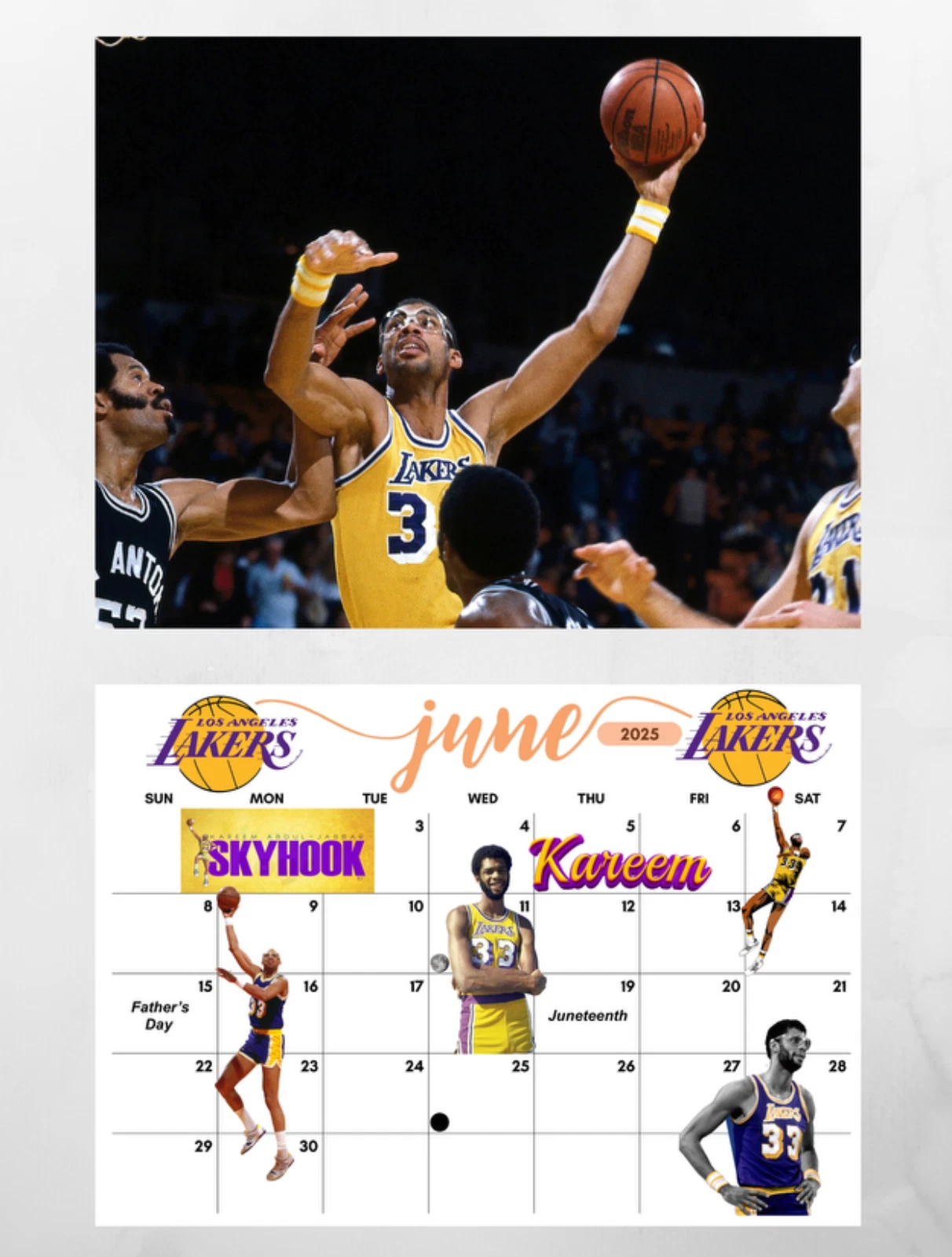 NBA Legends Wall Calendar 2026