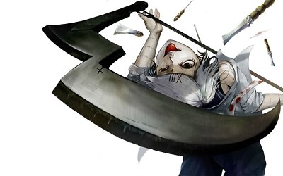 Anime black eyes knife male scythe suzuya juzo tokyo Custom Gaming Mat Desk
