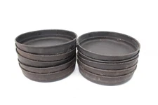 10 (TEN) 12"x 2" Commercial Aluminum Black Pizza Pan Seasoned ROUND