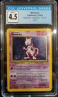 Mewtwo 10/102 Base Set Unlimited Holo Rare CGC 4.5 VG/Ex+ Pokemon TCG