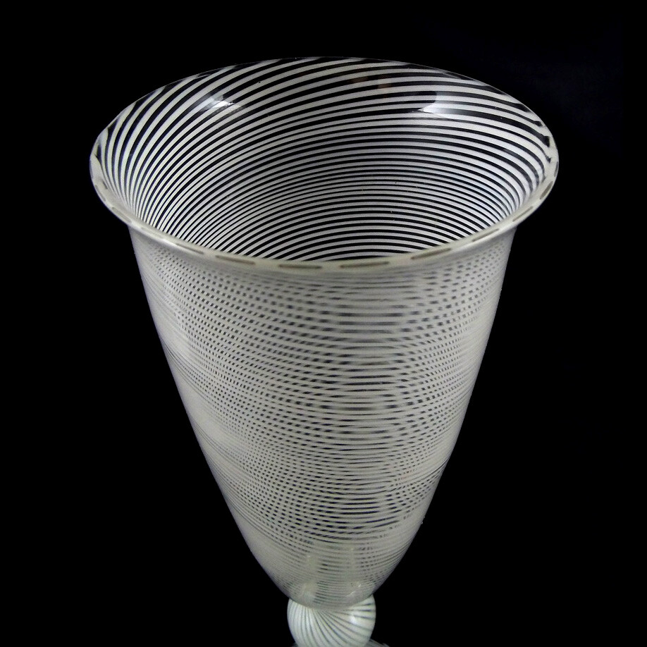 Champagne flute with spiral glass threads, Facon de Venise circa 192030 eBay