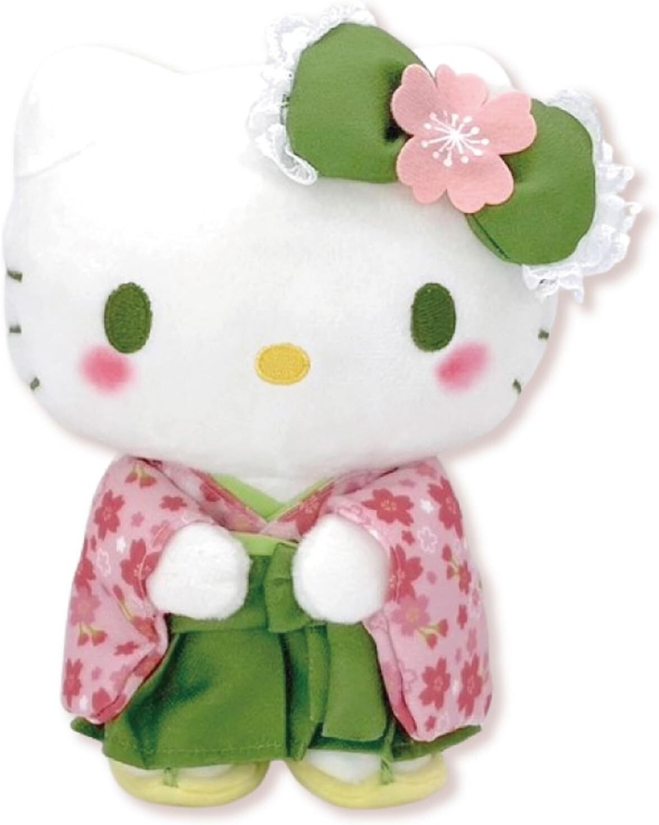 Sanrio Character Hello Kitty Stuffed Toy S Matcha Kimono Plush