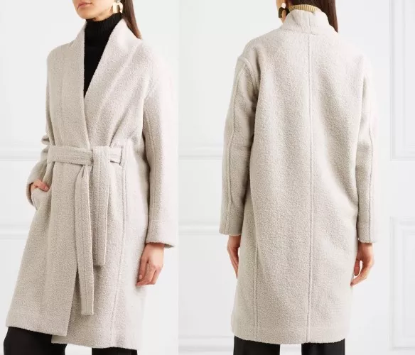 Wool blend best sale bouclé coat