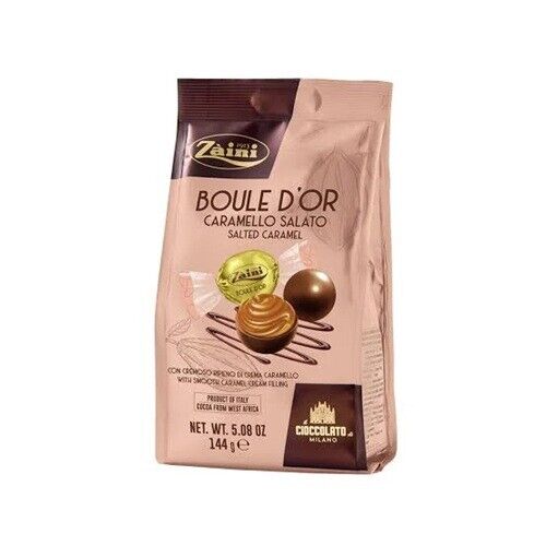 935593 1 x 144g BAG ZAINI BOULE D'OR CARAMELLO SALATO SALTED CARAMEL CHOCOLATE - Picture 1 of 1