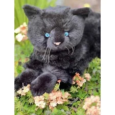 Auswella® Plush Black Floppy Cat: Your 19-Inch Plush Companion-Stuffed Cat Plush