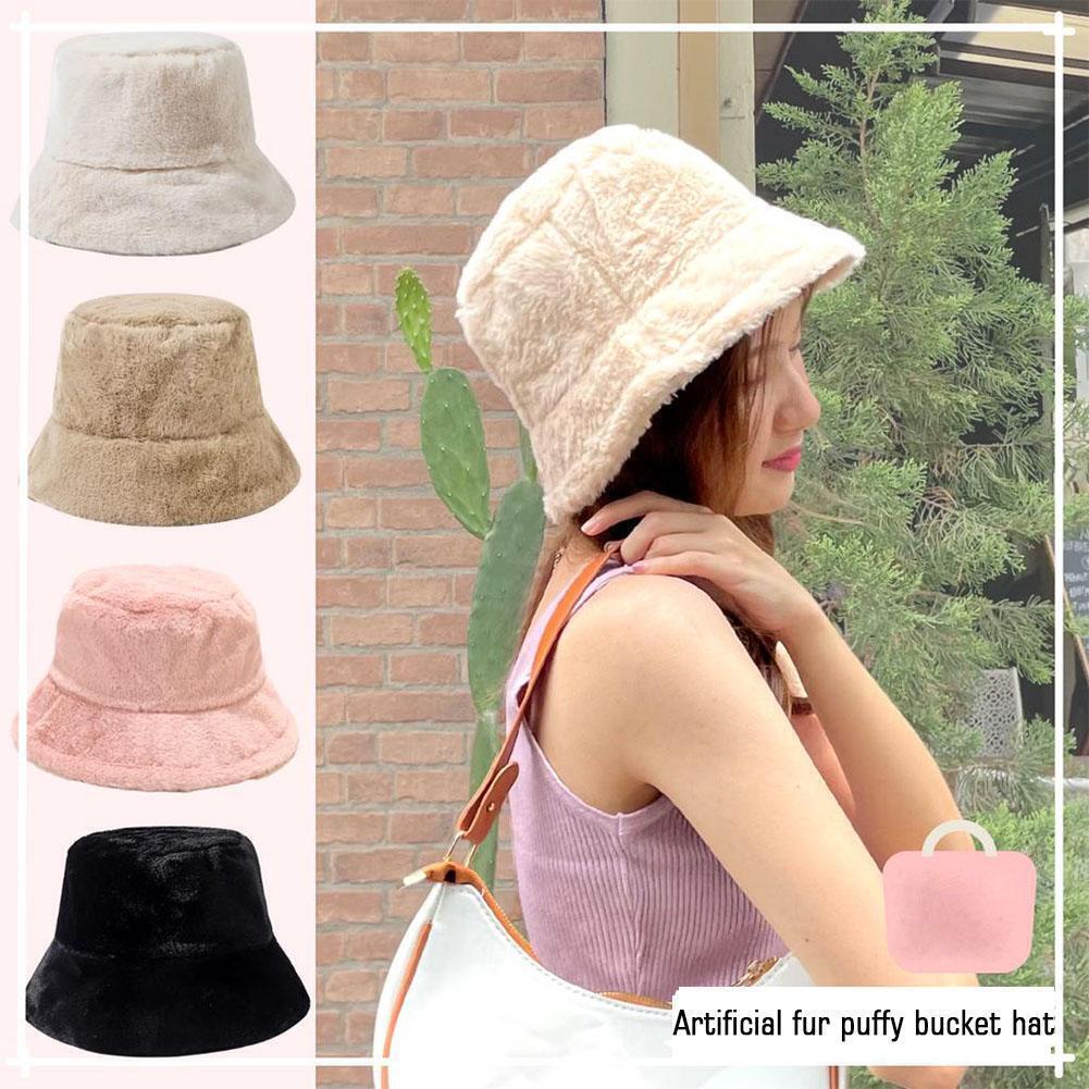 Winter Bucket Hat Women Women's Fuzzy Fur Winter Bucket Hat Fluffy Sherpa Fisherman Style Buy Now In Int Winter Bucket Hats For Women - Foto 7