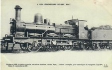 CPA Fleury - Chemins de fer de l'Etat Belge - Locomotive 1633 - Rare Série