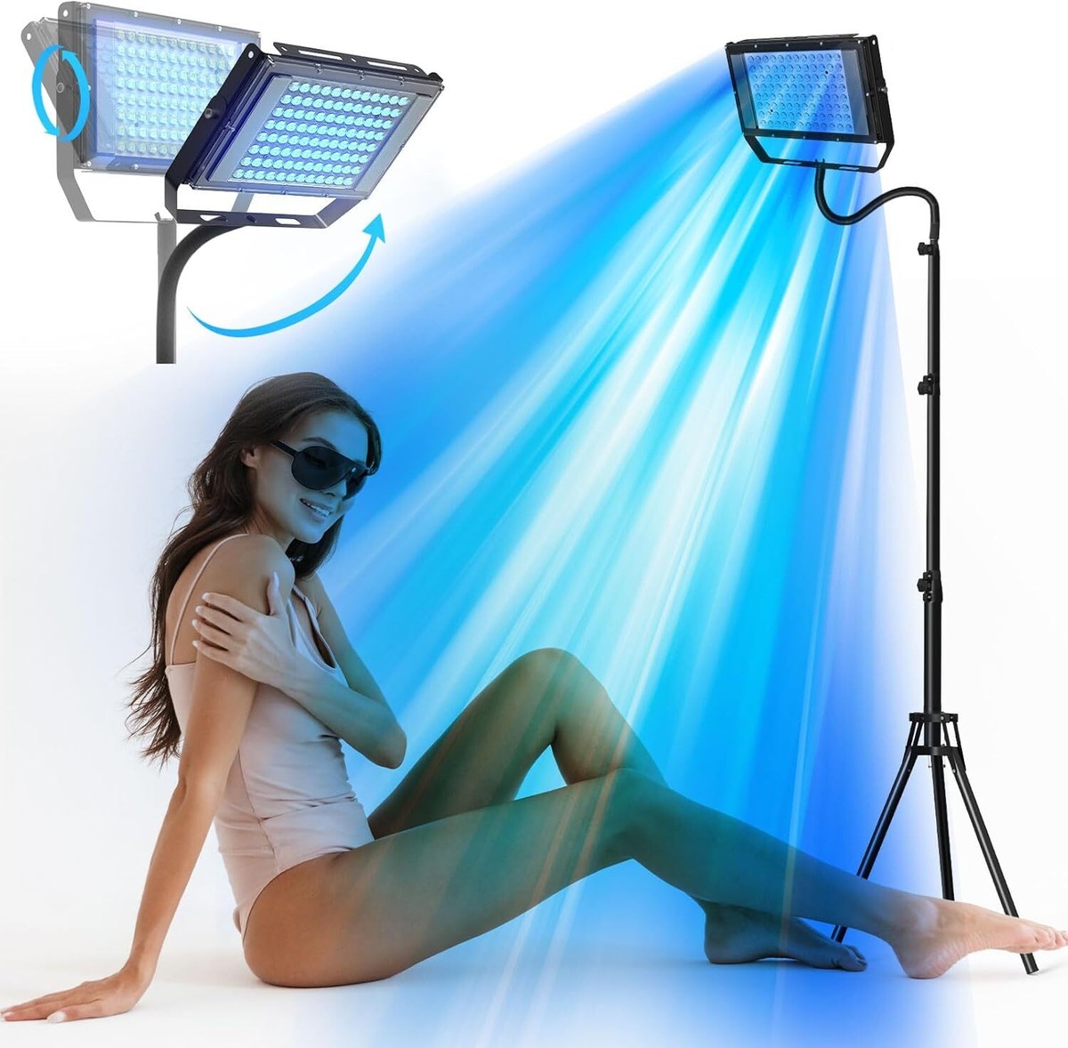 MAGICAL TANNING LIGHT LEDライト 50W UV Tanning Lamp for Face & Body 96 LED Self-Tanning Light w
