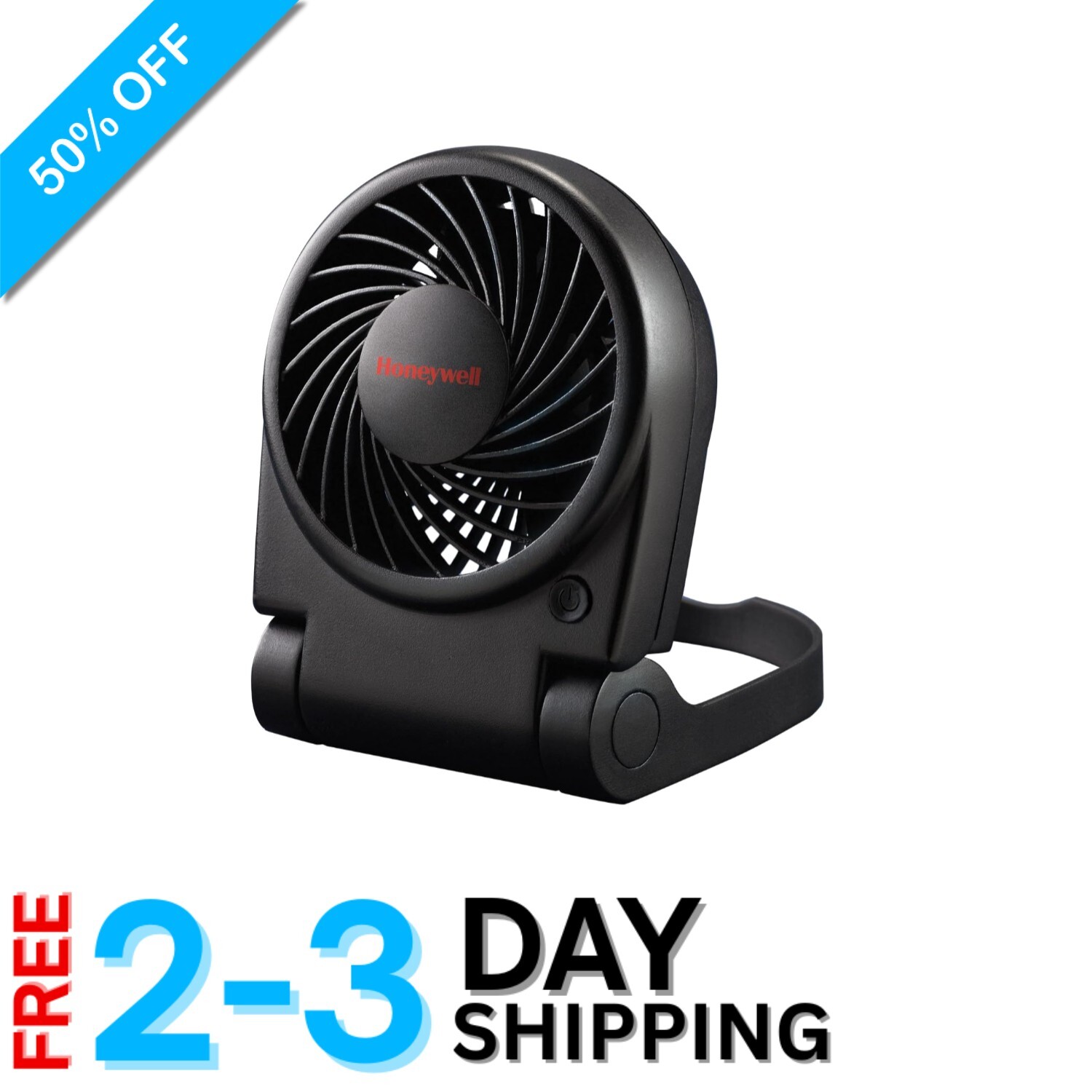 Small yet Powerful Black Turbo Personal Fan &ndash; Perfect for On-the-Go Cooling