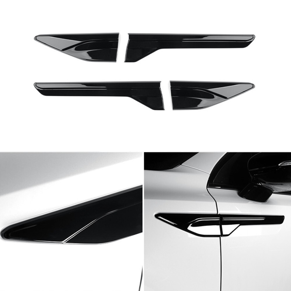 Gloss Black Front Fender Side Air Vent Outlet Cover Trim for Kia Sorento 2024+