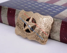 WESTERN COWBOY COWGIRL CHAMPION GLOD TEXAS RANGER STAR RODEO TROPHY BELT BUCKLE