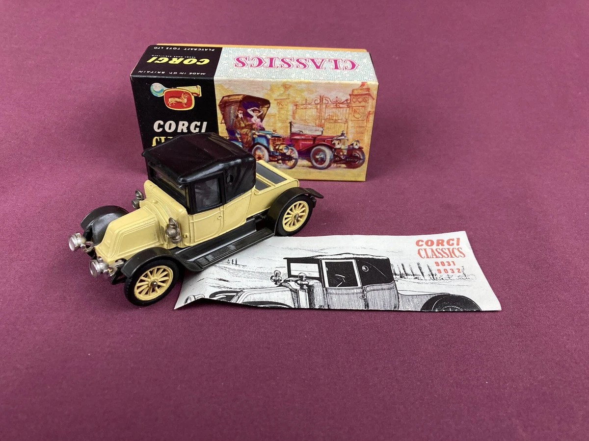 Vintage Corgi Classics 1910 Renault 12 16 Coupe Diecast Yellow 9032