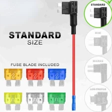 ATO ATM ATC 12V Standard Fuse Tap Add-A-Circuit+Blade Fuses Amp Blades Holder