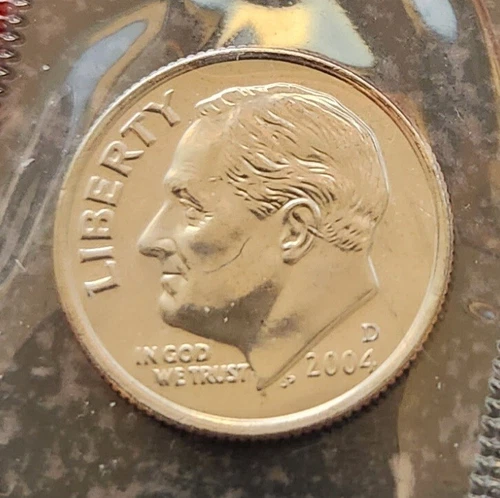 2004-D Roosevelt Uncirculated Dime in Original Mint Cello