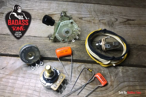 Fender Telecaster Premium 4 Way Wiring-Kit / OD .022 400V + TB - CTS - Oak 