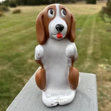 Liquiprin Elixir Dog Drug Advertising Rubber Basset Hound Holder Vintage
