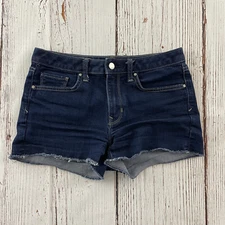 Gap Slim Cut-Offs Dark Wash Denim Blue Shorts Women's 26 Reg