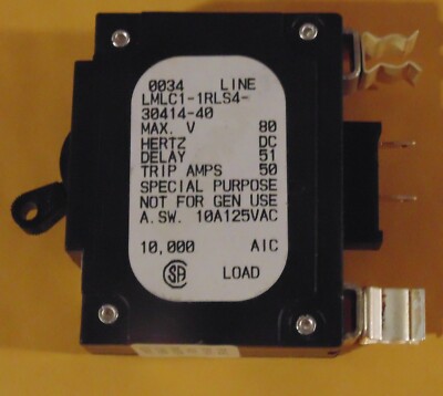 NEW Airpax LMLC1-1RLS4-30414-40 40A 80 VDC Volt DC Circuit Breaker