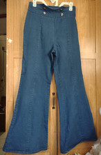 Flying Tomato Women's Bell Bottom Flare Jeans Pants w/ front  side zipper 