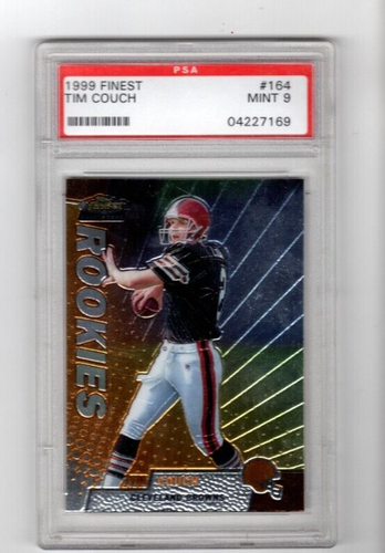 1999 Topps Finest Tim Couch Rookie Card 164 PSA 9 MINT RC Cleveland 
