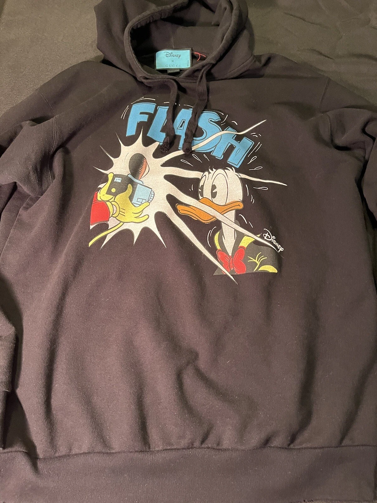 FELPA CON CAPPUCCIO IN JERSEY DONALD DONALD DUCK FLASH FOTOCAMERA GUCCI $1.400