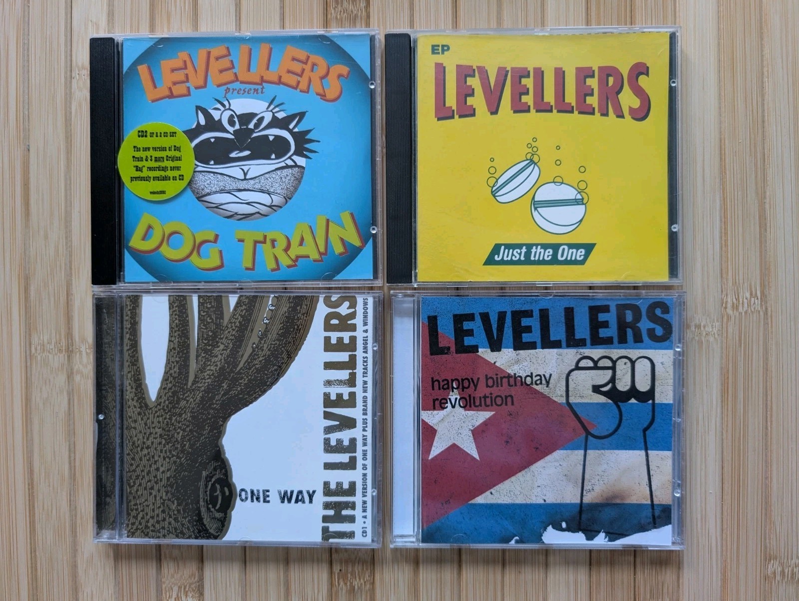 Levellers Happy Birthday Revolution  One Way Dog Train Just The One 4 CD Singles
