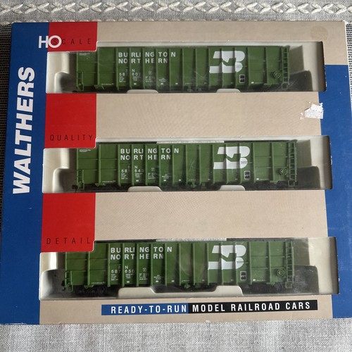 HO WALTHERS 932-34052 61' COCHE ASTILLADO MADERA PAQUETE DE 3 BURLINGTON NORTH BN | Zustand: New