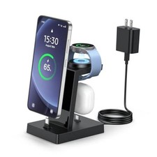 30W USB C 3 in 1 Charging Station for Samsung Devices - Android Devices Black