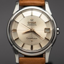 1962 OMEGA CONSTELLATION TWO TONE PIE PAN MIRINO SUNBURST DOCUMENTI 14393 9SC