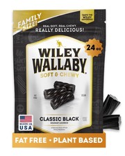 Black Licorice Candy Twists 24oz - Gourmet Soft & Chewy Australian Treat