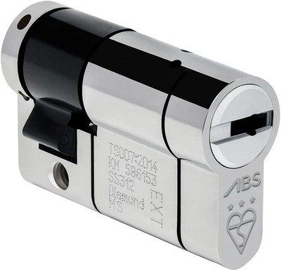 Avocet ABS Master 3 Sterne Euro Halbzylinder 40/10 (50mm) - Chrom poliert