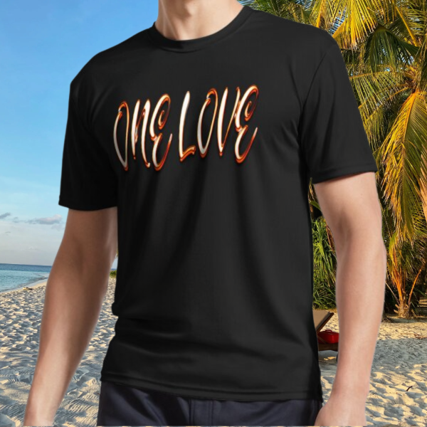 New Shirt One Love Active T-Shirt Funny Size S to 5XL