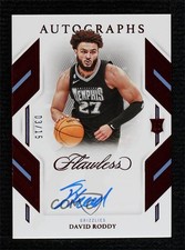 2022-23 Panini Flawless Flawless Auto Ruby 3/15 David Roddy #FA-DRD Auto 3d3