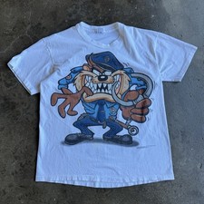 VINTAGE 94 TAZ TASMANIAN LOONES TUNES WARNER BROS 2 SIDE PRINT T-SHIRT SZ LARGE