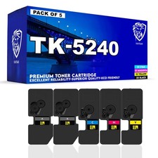 Compatible Kyocera TK-5240 Toner Cartridges KCMY 5 Pack Set